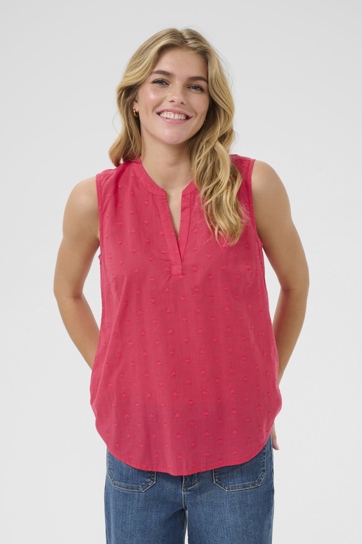 KAjolia Sleeveless Blouse RASPBERRY - 10510254