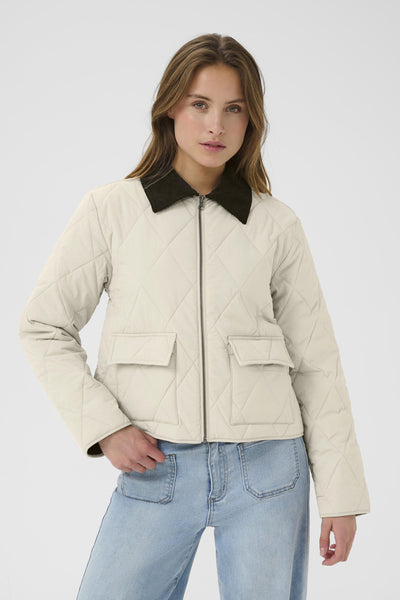 KAanneli Quilted Jacket Feather Gray - 10510278 Thumbnail