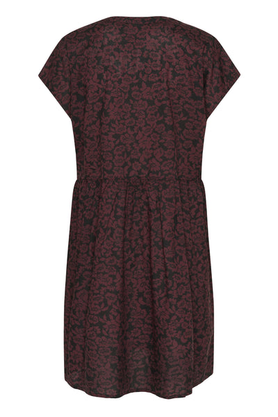 KAbeathe Short Dress Fudge/Black Flower Print - 10510318 Thumbnail
