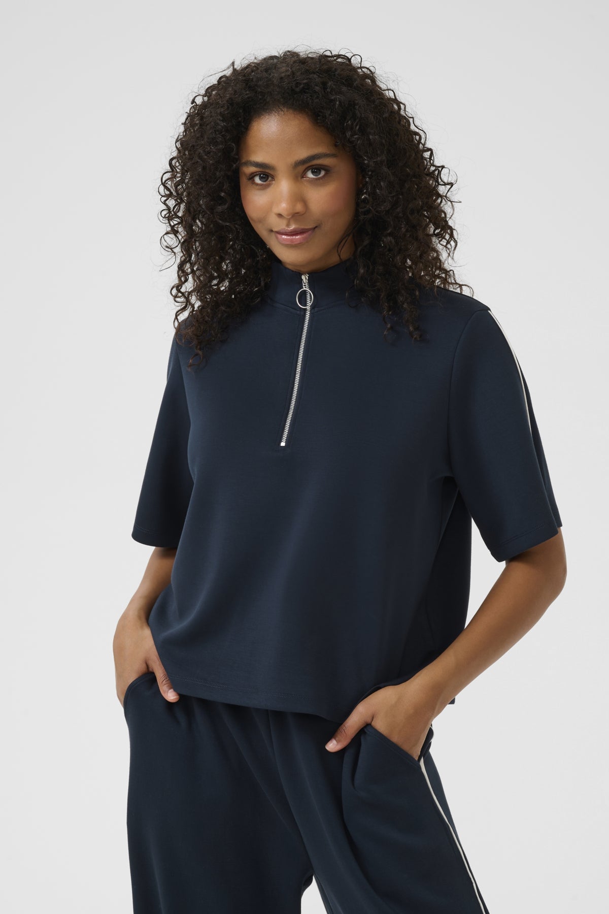 KAsif turtleneck Sweatshirt Midnight Marine - 10510325