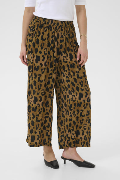 KAmille Amber Pants Brown Leopard Print - 10510334 Thumbnail