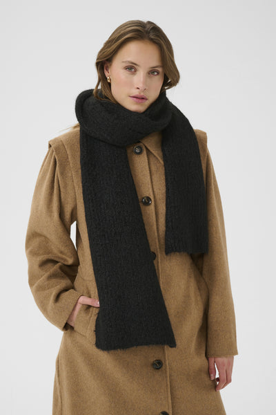 KAhenry Knitted Scarf Black deep - 10510406 Thumbnail
