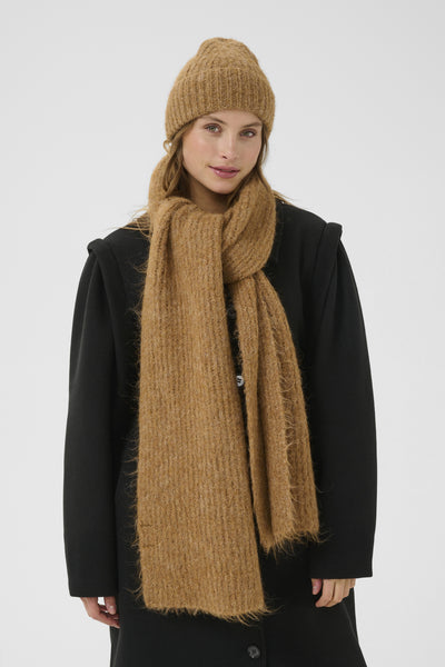 KAhenry Knitted Scarf Toasted Coconut Melange - 10510406 Thumbnail