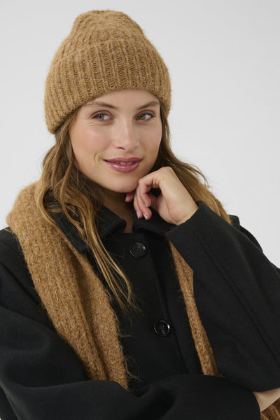 KAhenry Knitted hood Toasted Coconut Melange - 10510407 Thumbnail
