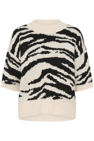 KAsandra Pullover Turtledove/Black Animal - 10510453