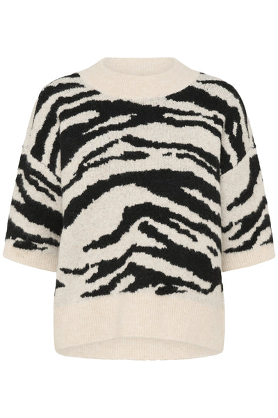 KAsandra Pullover Turtledove/Black Animal - 10510453 Thumbnail