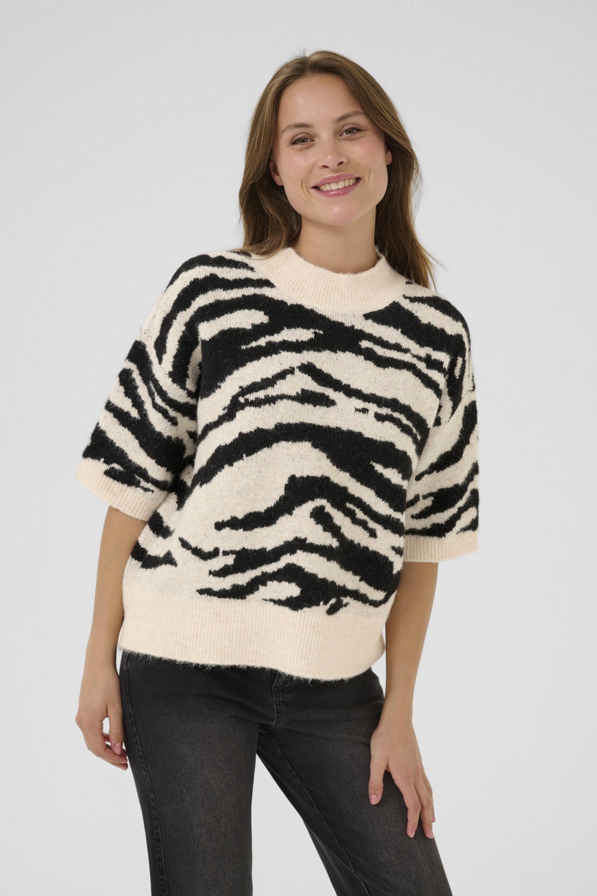 KAsandra Pullover Turtledove/Black Animal - 10510453