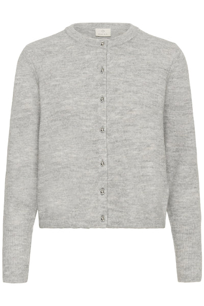 KAniel Knit Cardigan Light Grey Melange - 10510481 Thumbnail
