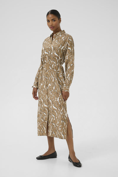 KAmille Shirt Dress Toasted Coconut Graphic Animal - 10510518 Thumbnail