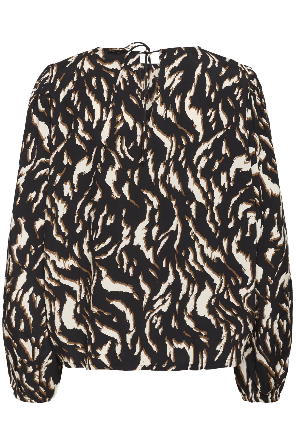 KAmille Blouse Black/Brown Graphic Animal - 10510519