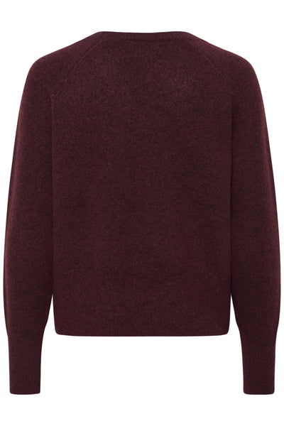KAniel v-neck Pullover Windsor Wine Melange - 10510521 Thumbnail