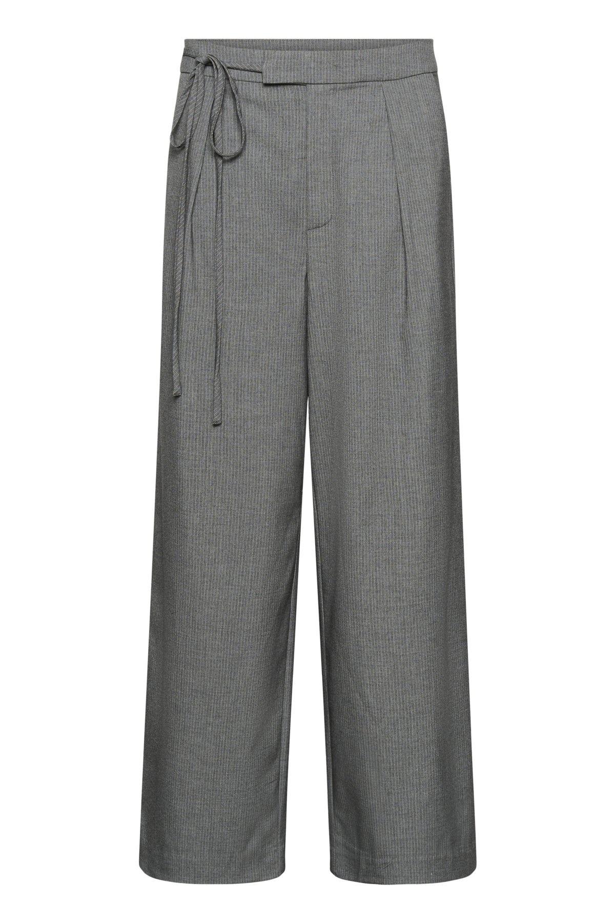 KAellie Wide Pants Grey Melange / Chalk Stripe - 10510548