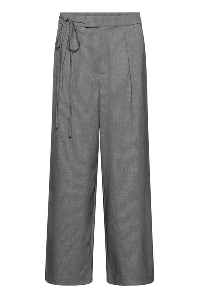 KAellie Wide Pants Grey Melange / Chalk Stripe - 10510548 Thumbnail