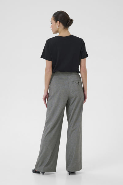 KAellie Wide Pants Grey Melange / Chalk Stripe - 10510548 Thumbnail