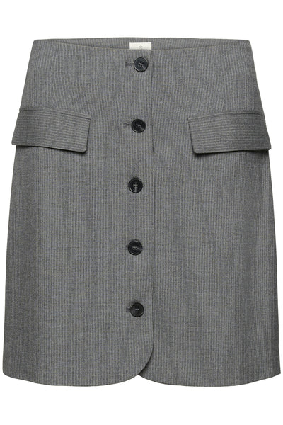 KAellie Skirt Grey Melange / Chalk Stripe - 10510553 Thumbnail