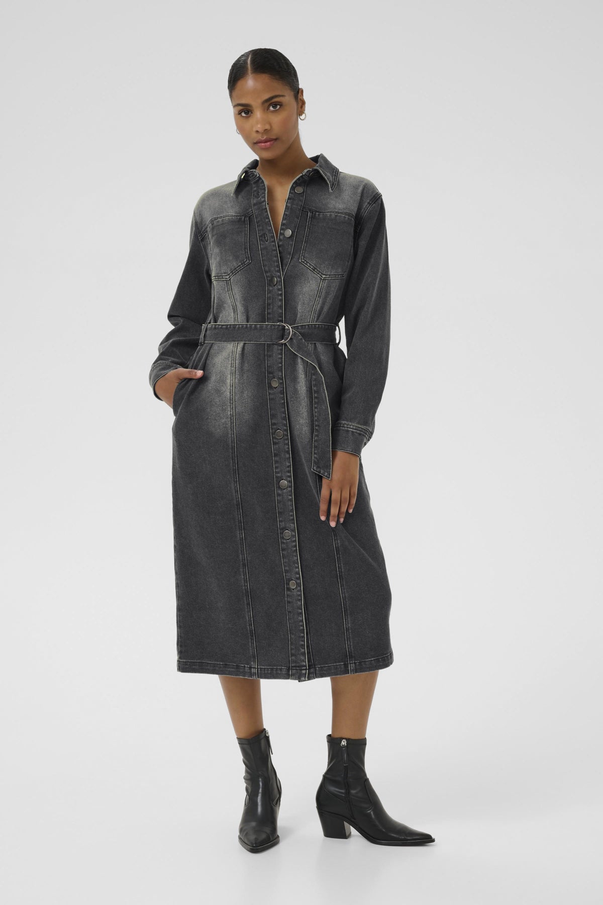 KAabby Denim Dress Medium Grey Denim - 10510583