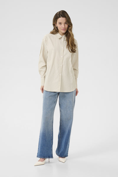 KAvictoria Shirt Antique White Stripe - 10510585 Thumbnail