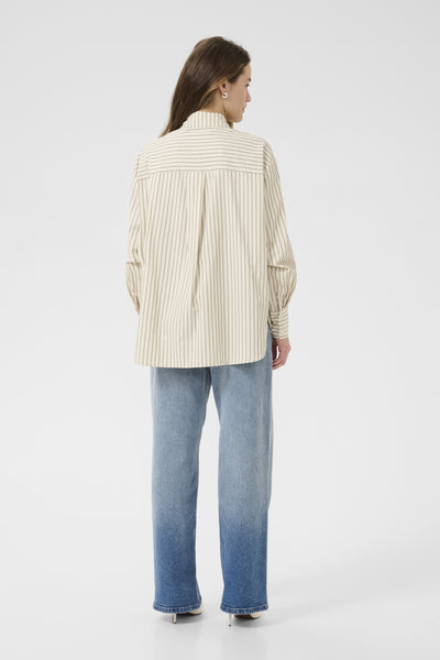 KAvictoria Shirt Antique White Stripe - 10510585 Thumbnail