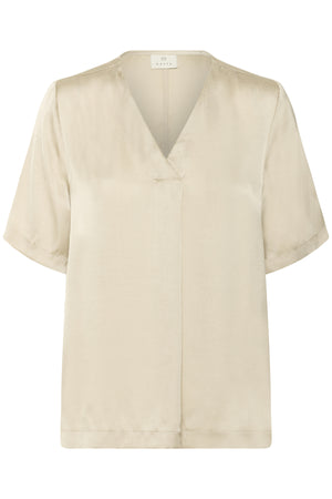 KAariel V-Neck Blouse Feather Gray - 10510606