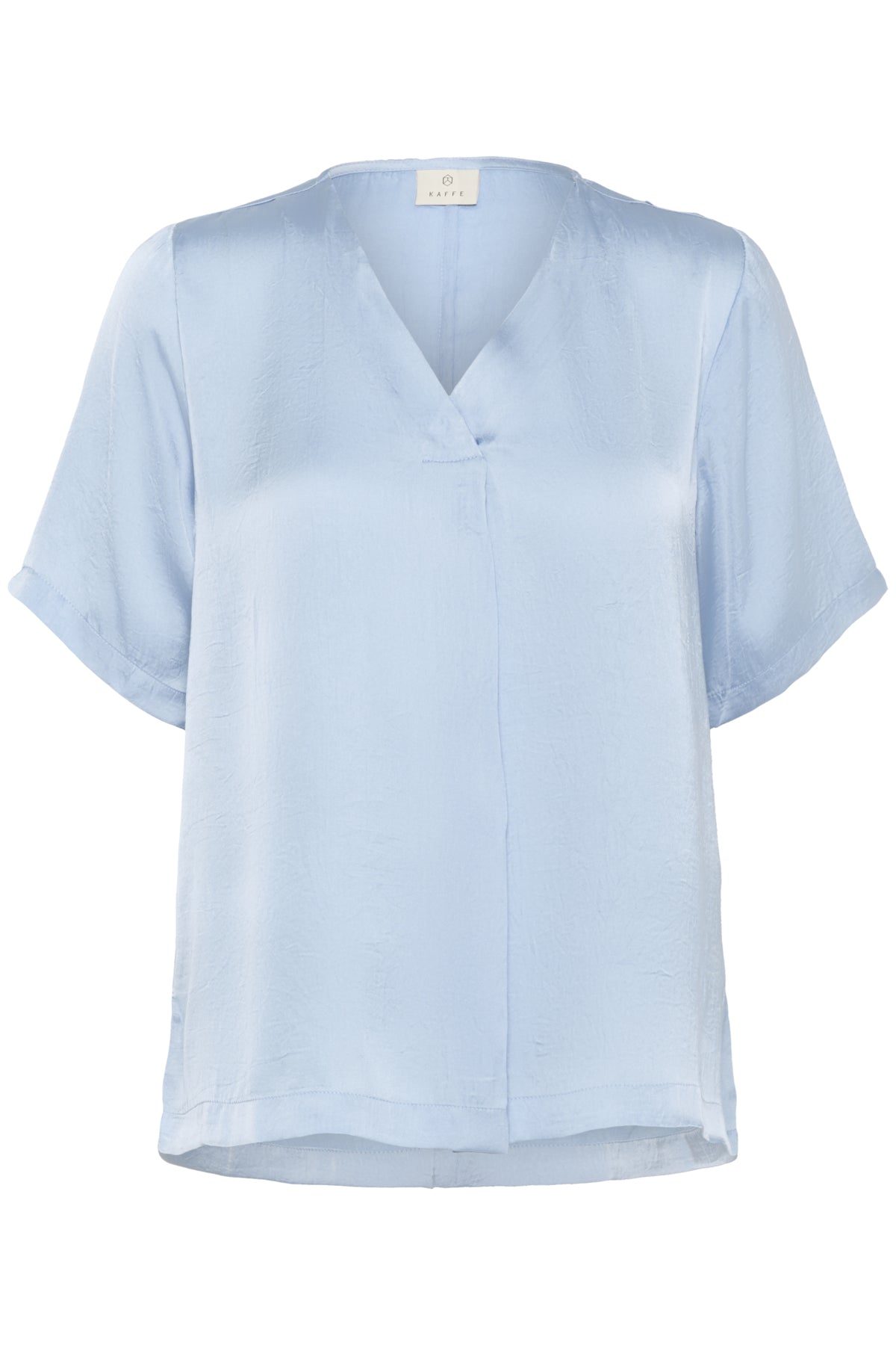 KAariel V-Neck Blouse Soft Chambray - 10510606