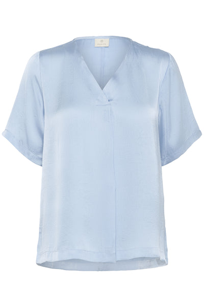 KAariel V-Neck Blouse Soft Chambray - 10510606 Thumbnail