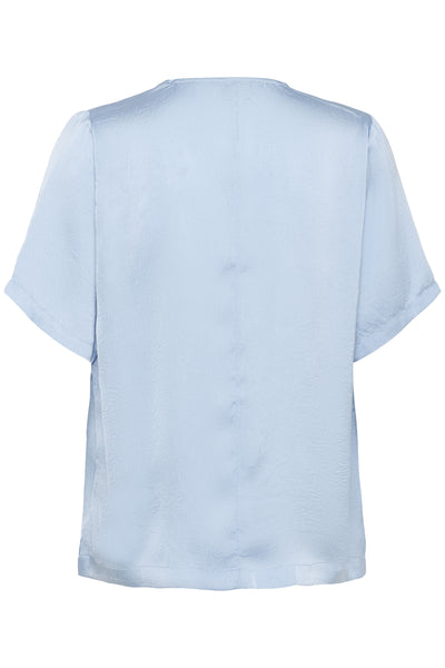 KAariel V-Neck Blouse Soft Chambray - 10510606 Thumbnail