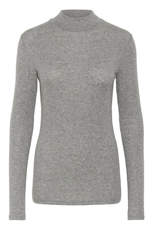 KAiben Roll neck T-Shirt Grey Melange - 10510612