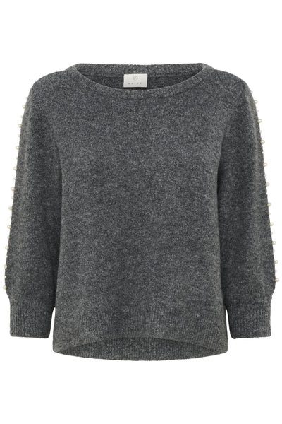 KAbetty Pullover Grey Melange - 10510632 Thumbnail
