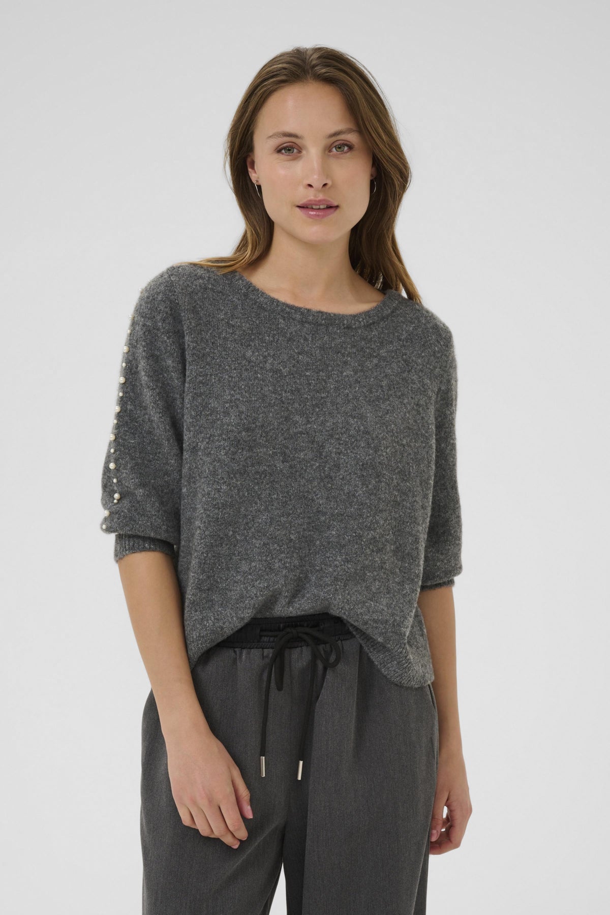 KAbetty Pullover Grey Melange - 10510632