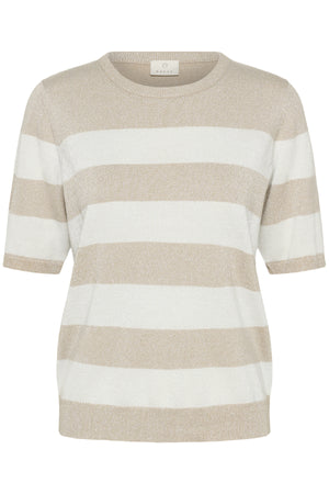 KAregina Striped Pullover Feather G./Chalk Wide Stripe - 10510652