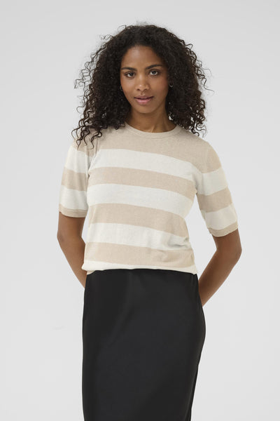 KAregina Striped Pullover Feather G./Chalk Wide Stripe - 10510652 Thumbnail