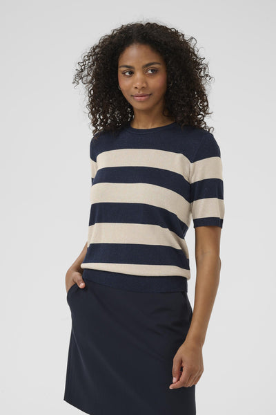 KAregina Striped Pullover Midnight/Feather Wide Stripe - 10510652 Thumbnail