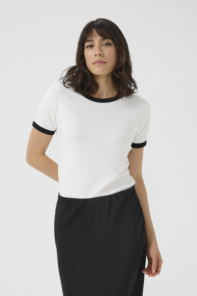 KAlillian Zia T-Shirt Chalk/Black Binding - 10510657 Thumbnail