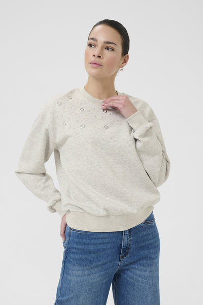 KAvivian Sweatshirt Grey Melange - 10510664 Thumbnail