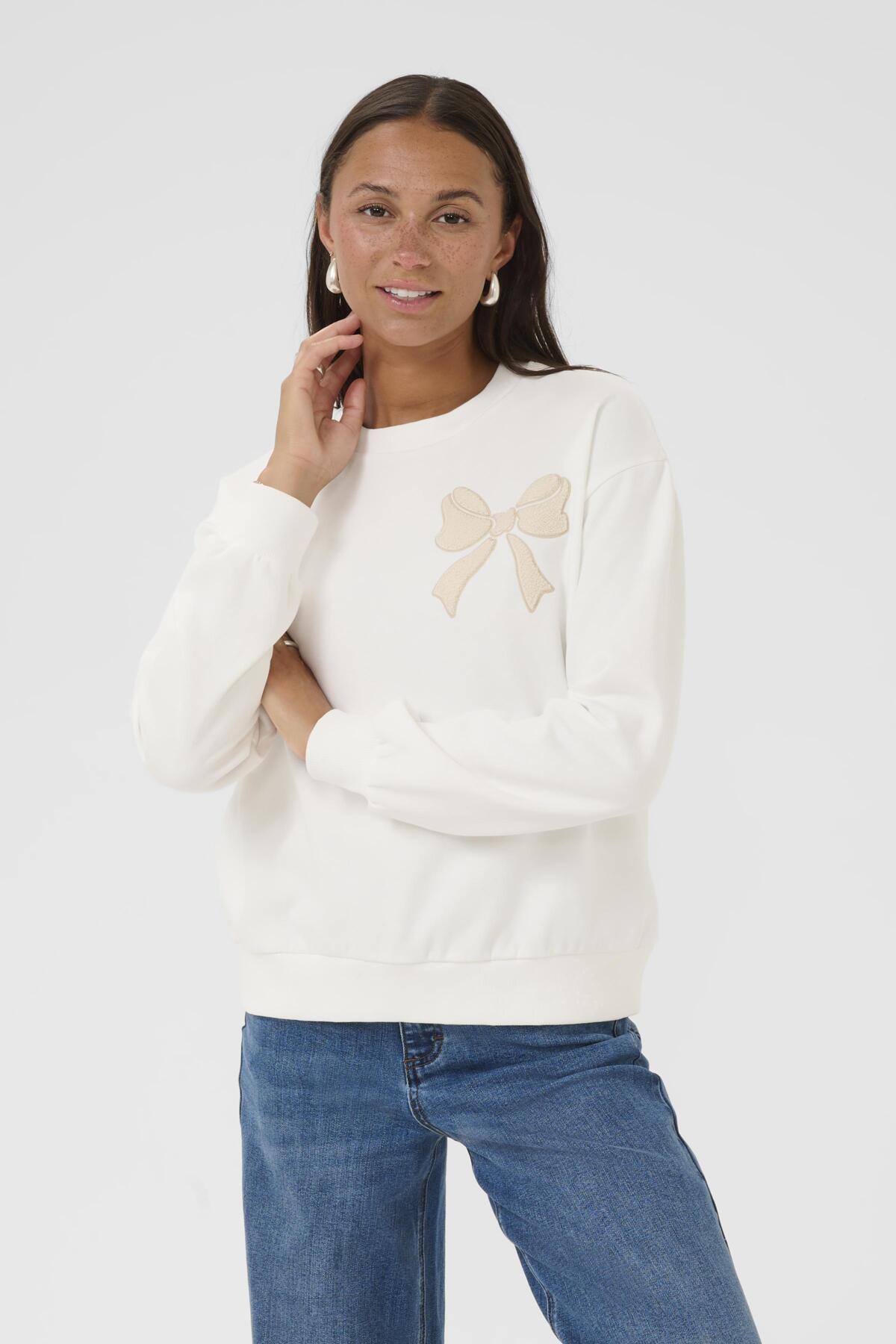 KAelenora Sweatshirt Chalk / Feather Gray Bow - 10510672