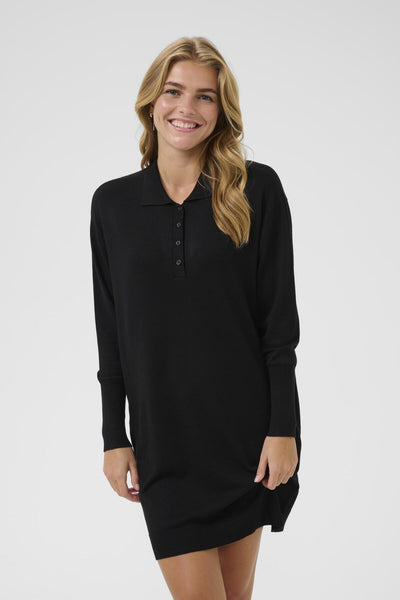 KAlizza Polo Knit Dress Black deep - 10510688 Thumbnail