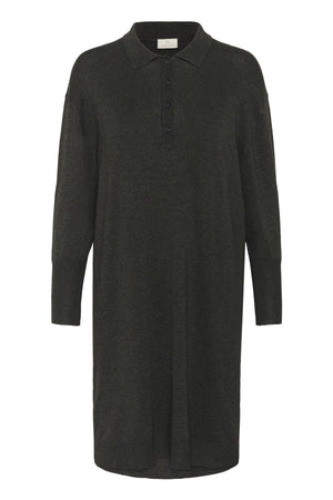 KAlizza Polo Knit Dress Dark grey melange - 10510688