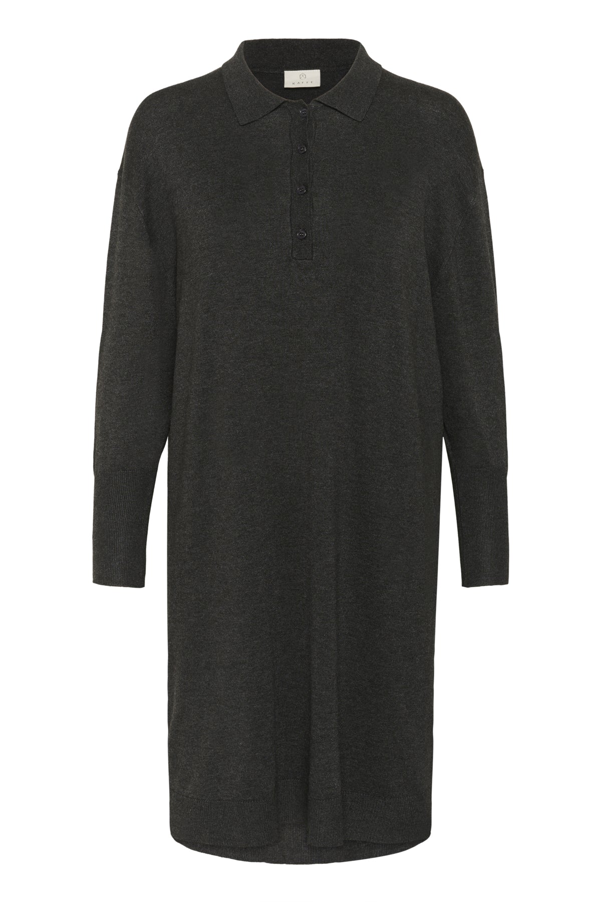 KAlizza Polo Knit Dress Dark grey melange - 10510688