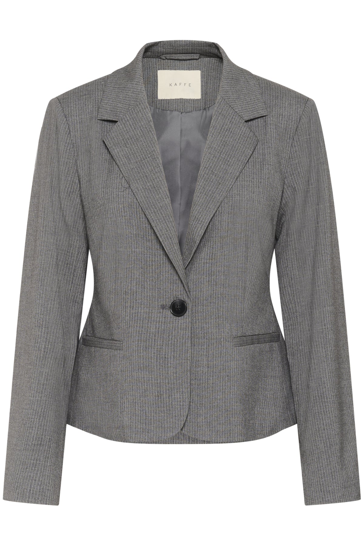 KAellie Shaped Blazer Grey Melange / Chalk Stripe - 10510718