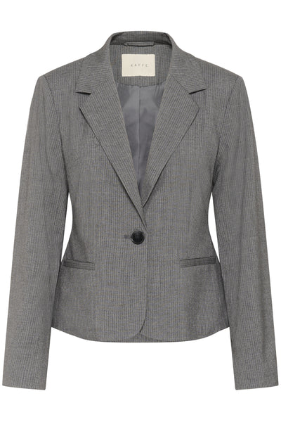 KAellie Shaped Blazer Grey Melange / Chalk Stripe - 10510718 Thumbnail