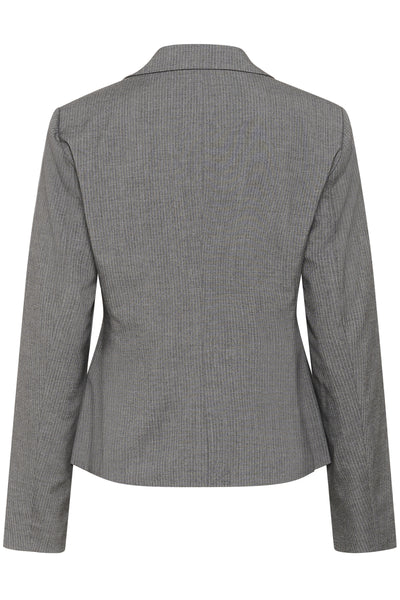 KAellie Shaped Blazer Grey Melange / Chalk Stripe - 10510718 Thumbnail