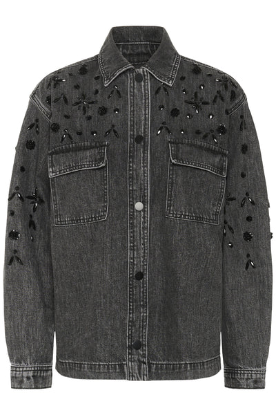 KAjaiden Denim Jacket Dark grey washed denim - 10510723 Thumbnail