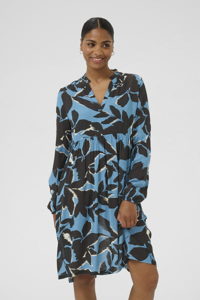KAlisette Amber Dress Windward Blue/Black Flower - 10510736 Thumbnail