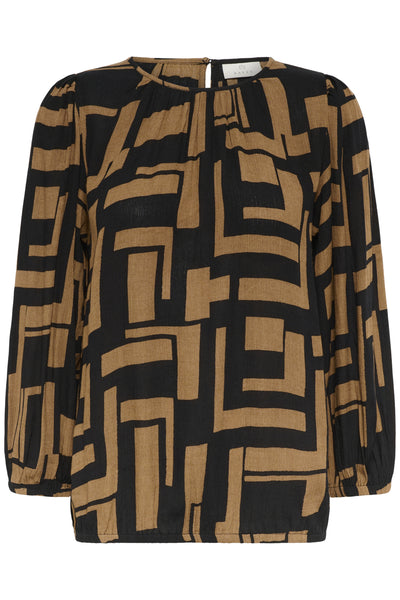 KAlorina Amber Blouse Black/Toasted Coconut Graphic - 10510737 Thumbnail