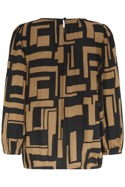 KAlorina Amber Blouse Black/Toasted Coconut Graphic - 10510737 Thumbnail