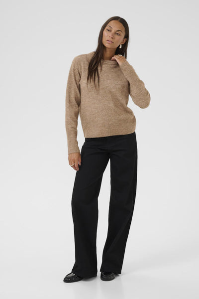 KAniel Crew Neck Pullover Toasted Coconut Melange - 10510744 Thumbnail