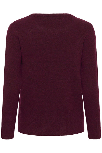 KAniel Crew Neck Pullover Windsor Wine Melange - 10510744 Thumbnail