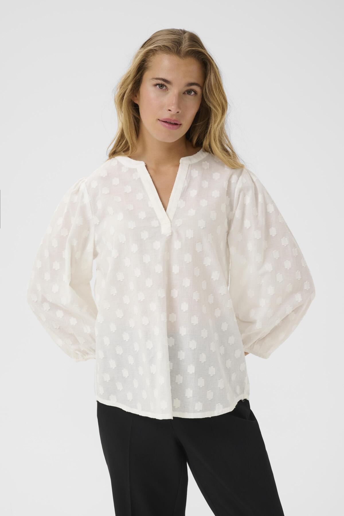KAenya Blouse 3/4 SL Chalk - 10510755