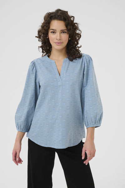 KAenya Blouse 3/4 SL Windward Blue - 10510755 Thumbnail