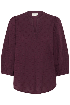 KAenya Blouse 3/4 SL Windsor Wine - 10510755